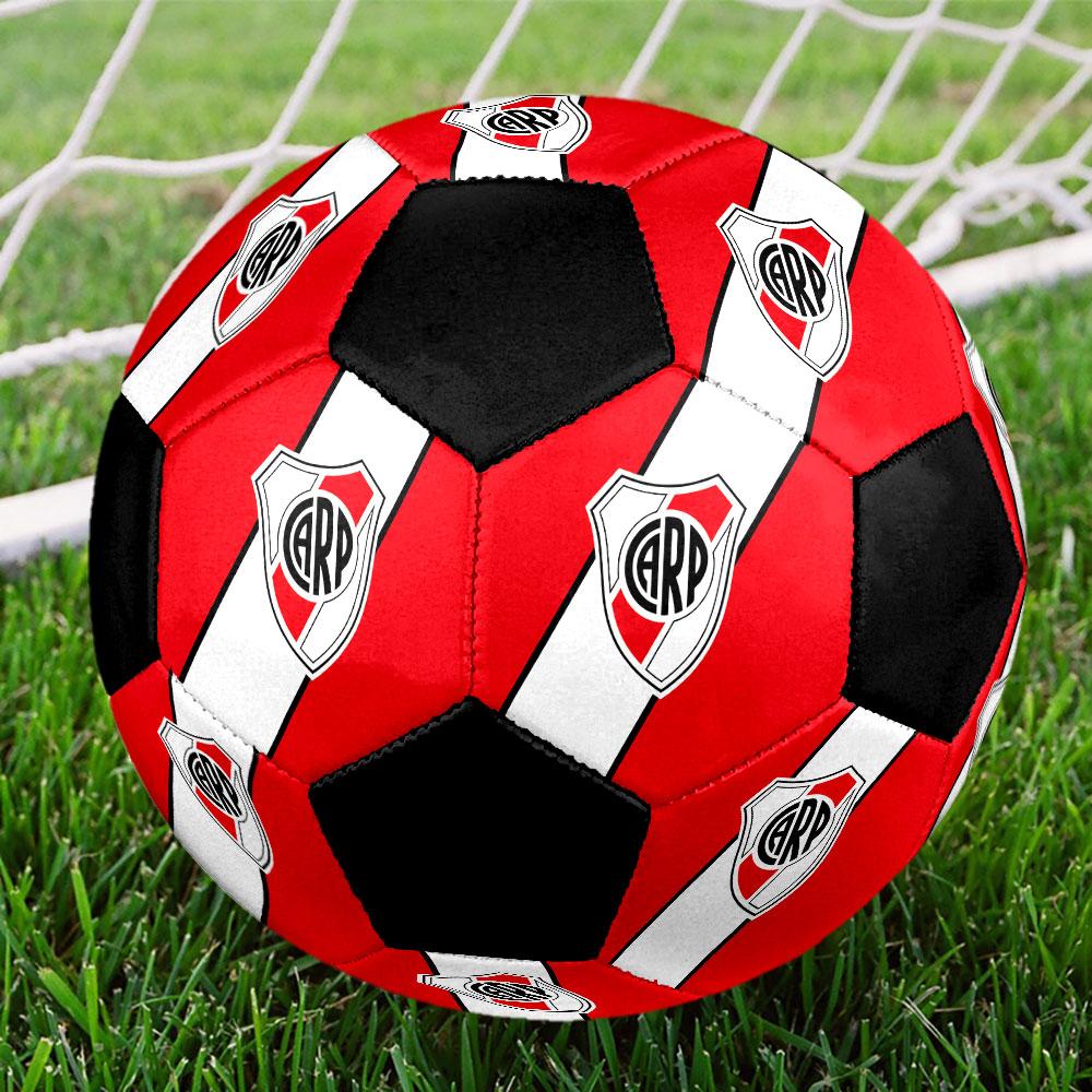 River Plate Soccer Ball Size 5 Colorful Machine Stitched PVC Competition Ready Durable High-Bounce