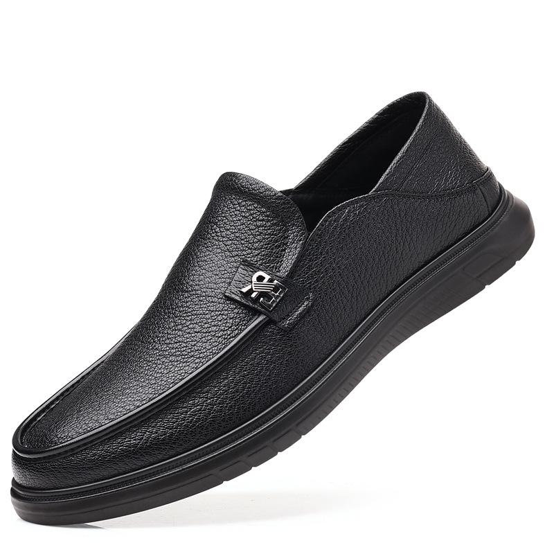 

Мужские повседневные туфли из овчины высшего слоя, мягкой кожи, ленивые тапочки 44