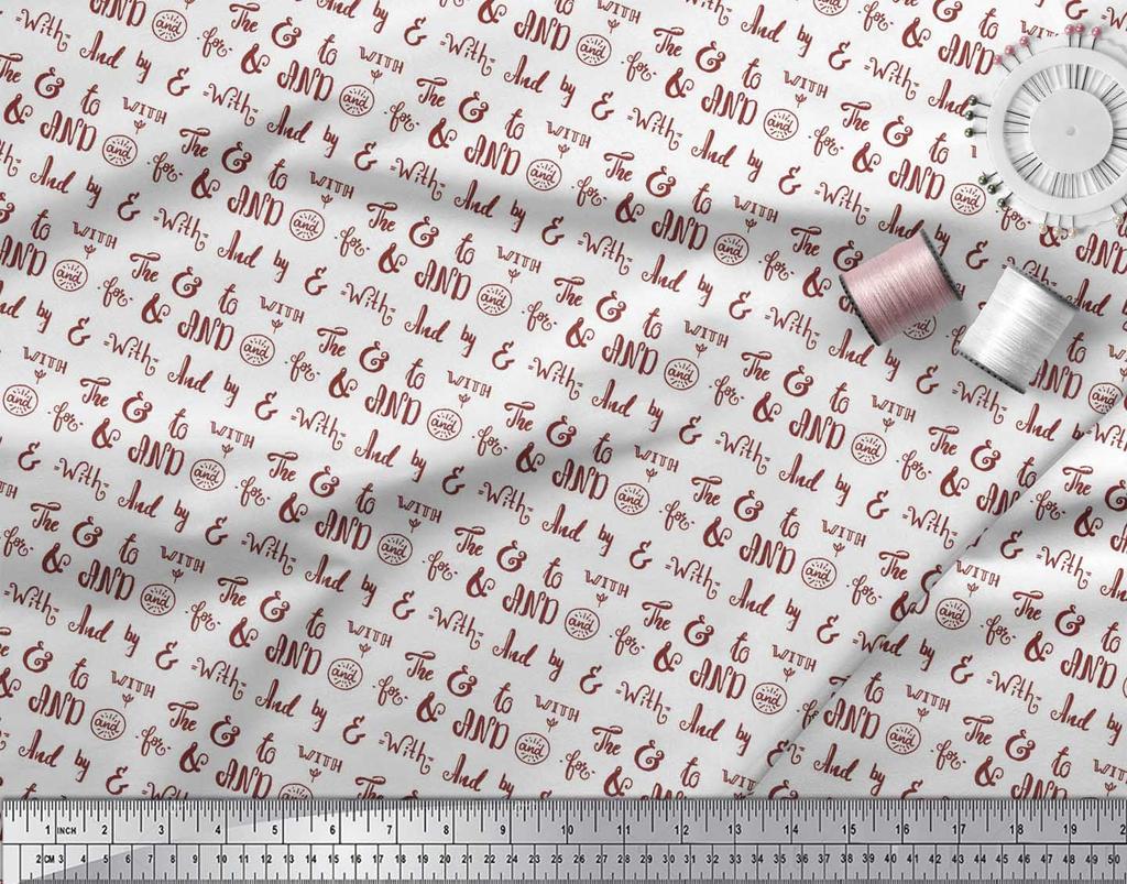 Soimoi Black Japan Crepe Satin Fabric To The End Text Printed Craft Fabric by the Metre 42 Inch