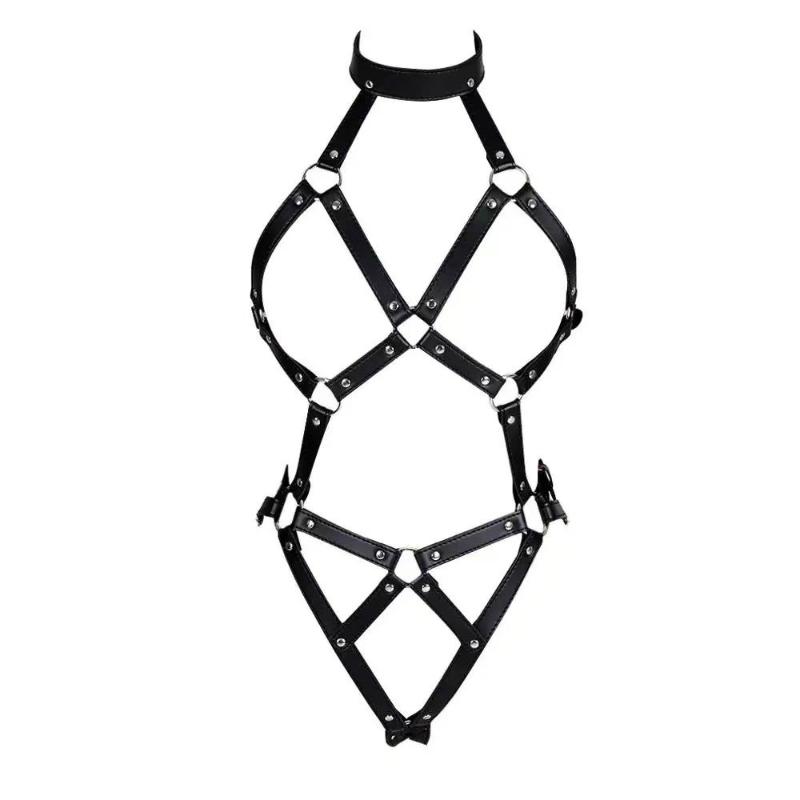 Women Sexy Sex Bondage Body Harness Belt Pu Leather Lingerie Thigh Garter Belt Gothic Clothing Festival Rave Outfit