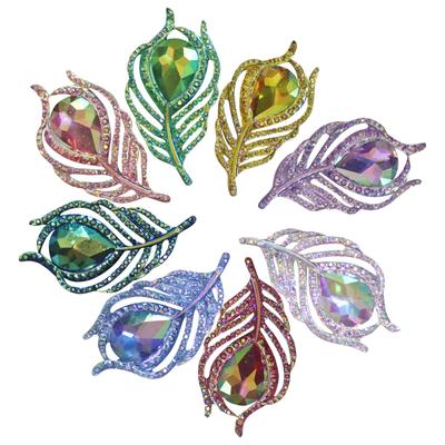  50pcs Feather-shaped Leaf Resin Accessories Flat Bottom Resin Drill Clothes Bag DIY Accessories