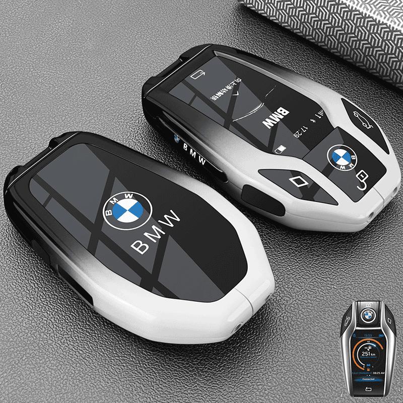 MZFK7 LCD Keycase Touch Screen Car Key Bag Buckle Shell Suitable for BMW 5 Series 535le 7 Series 730li 740 8/6 Series GT X3 X4 X5 X7
