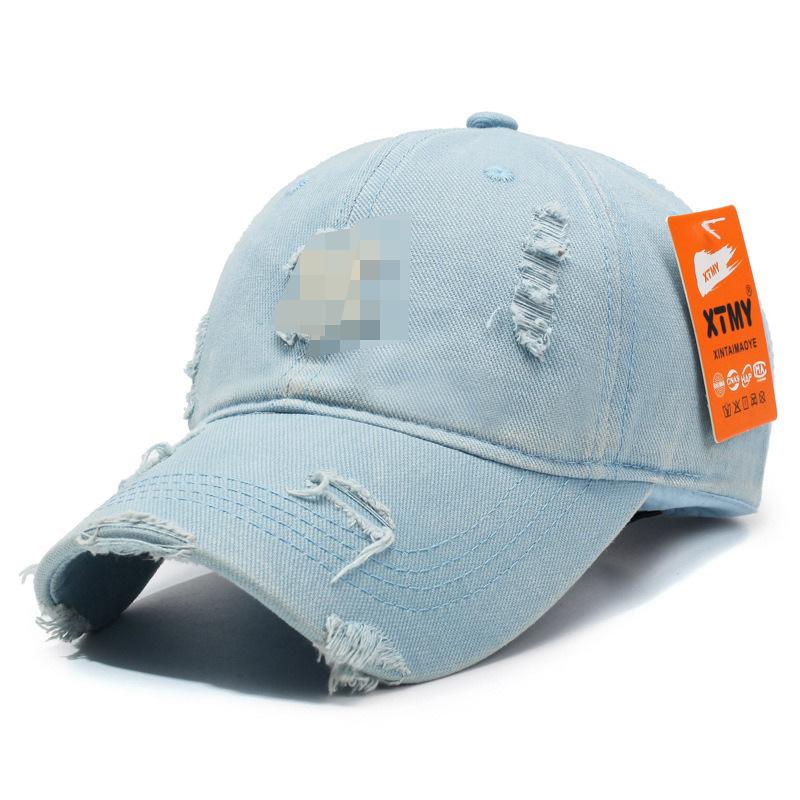 Distressed Baseball Cap Women Unisex Trendy Embroidered Letter Sun Visor Dad Hat