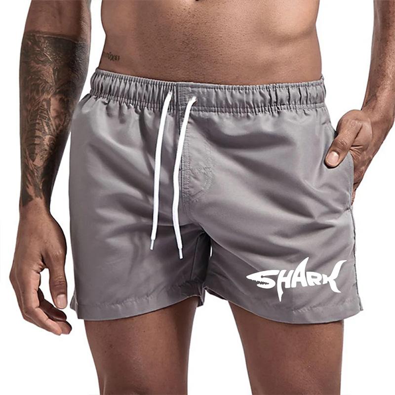Shark Printed Swim Trunks Casual Swim Shorts Quick Dry Beach Shorts for Men Swimming Surfing Beach Pool Party Summer