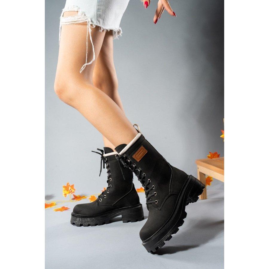 Women's Suede Thick Sole Sports Boots