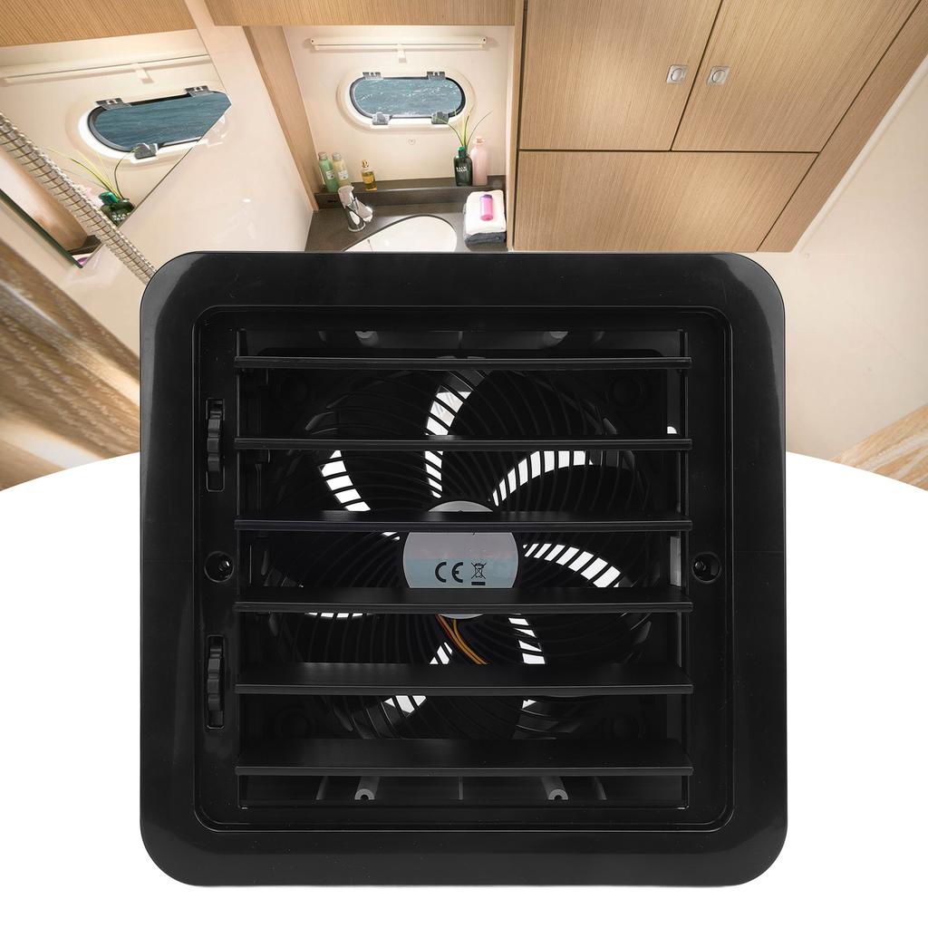 RV Side Vent Fan 12V 5W Manual Adjustment Side Ventilation Exhaust Fan for Campervan Trailer Boat Yacht