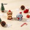 Christmas Tabletop Accents Resin Cow/Elephant Figurines with Santa Hats, Animal Ornaments, Holiday Gift for Lovers Cute Desktop Decoration Home Party