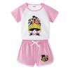Children's Color Block Summer Sports Set: Hot Pants & Short Sleeve T-shirt for Boys and Girls