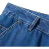 Li Ning Letter Mid Waist Straight Leg Jeans Herren Jeans Dunkel-Denim-Blau AJQT373-1