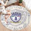 C.F. Pachuca Round Area Rug,Carpet Rug for Living Room Bedroom Sofa Playroom Decor,Non-slip Floor Mat