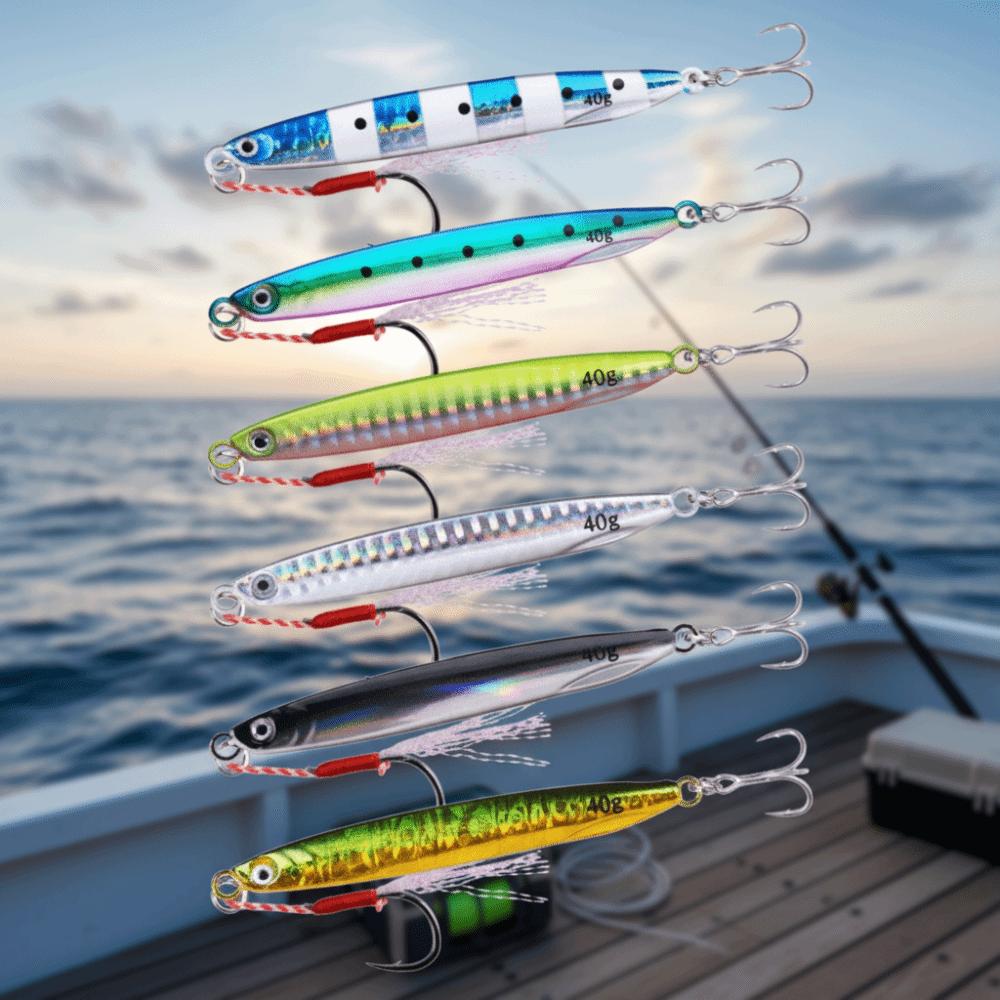 5pcs/box 40g Simulation Fish Lures Crank Hook Fishing Lures Kit  Fishing Tool