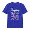 Cruising Through Life One Port At A Time And Youth T Shirt Black Vintage Washed Streetwear Breathable Comfortable Stylish
