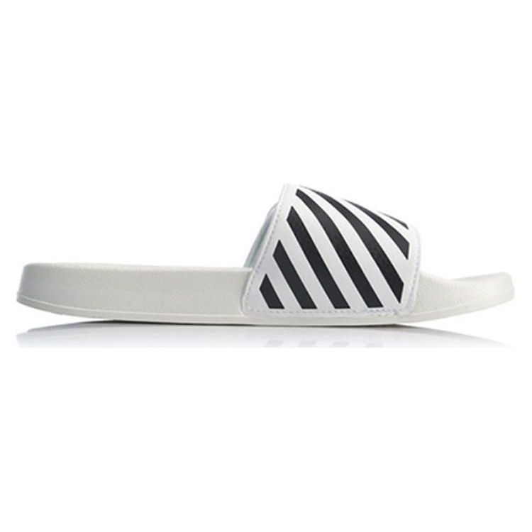 Disney X Li Ning Trendy Silent Anti-Wear Slide Sandals Men Footwear White AGAQ023-5