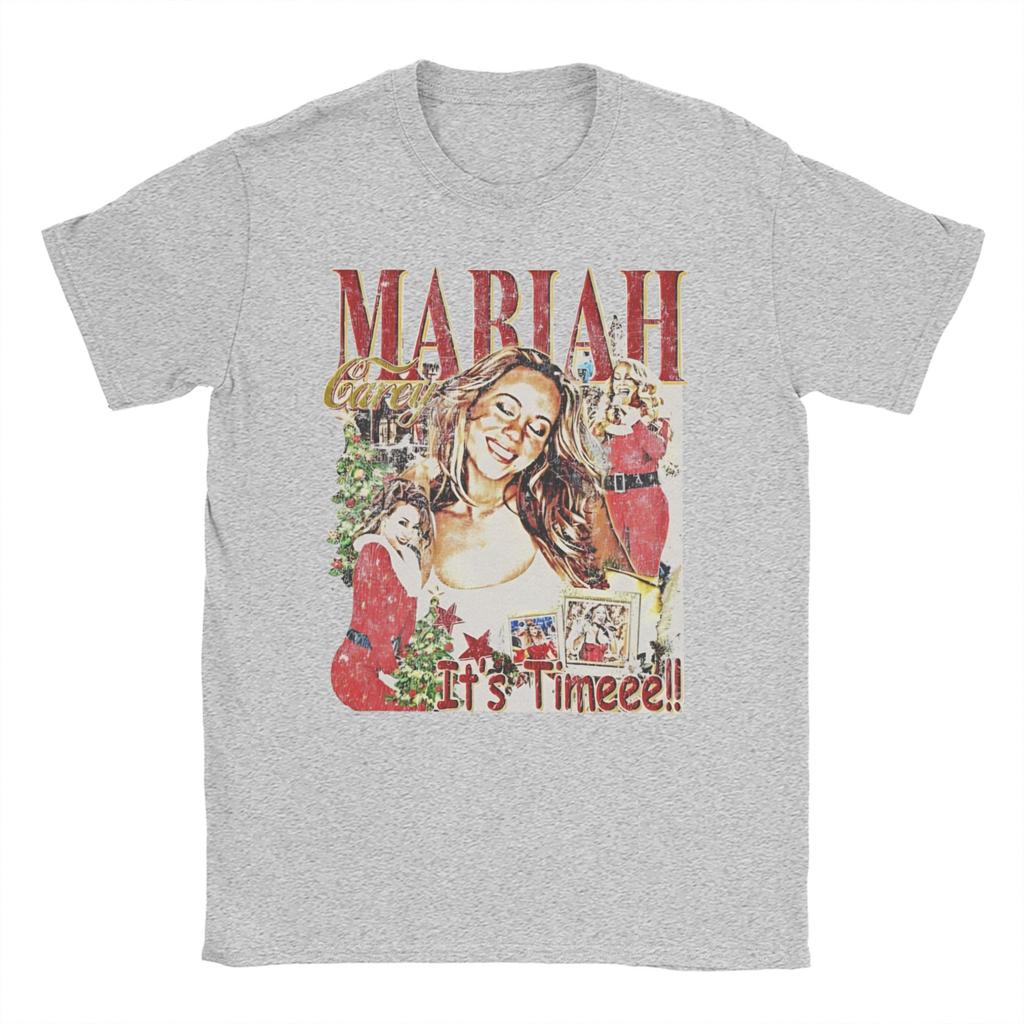 Crazy Mariah Carey All I Want For Christmas Is You TShirt for Unisex Round Neck Cotton T Shirt  Short Sleeve Tees Printed Clothing