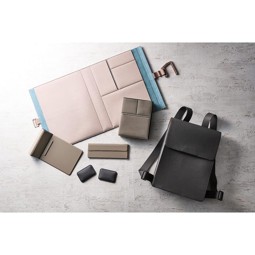 Elecom Laptop MINIO Kompatibel med Ledning Lastekapasitet Bredde 210m x Dybde 90 x Høyde Korallbeige x Zenith Blue Stativ, Sammenleggbar, Tynn, ~14,0 tommer,