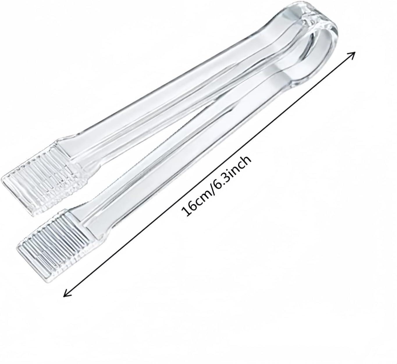 Mini Transparent Plastic Kitchen Tongs and Scoops Set Ice Scoop Large