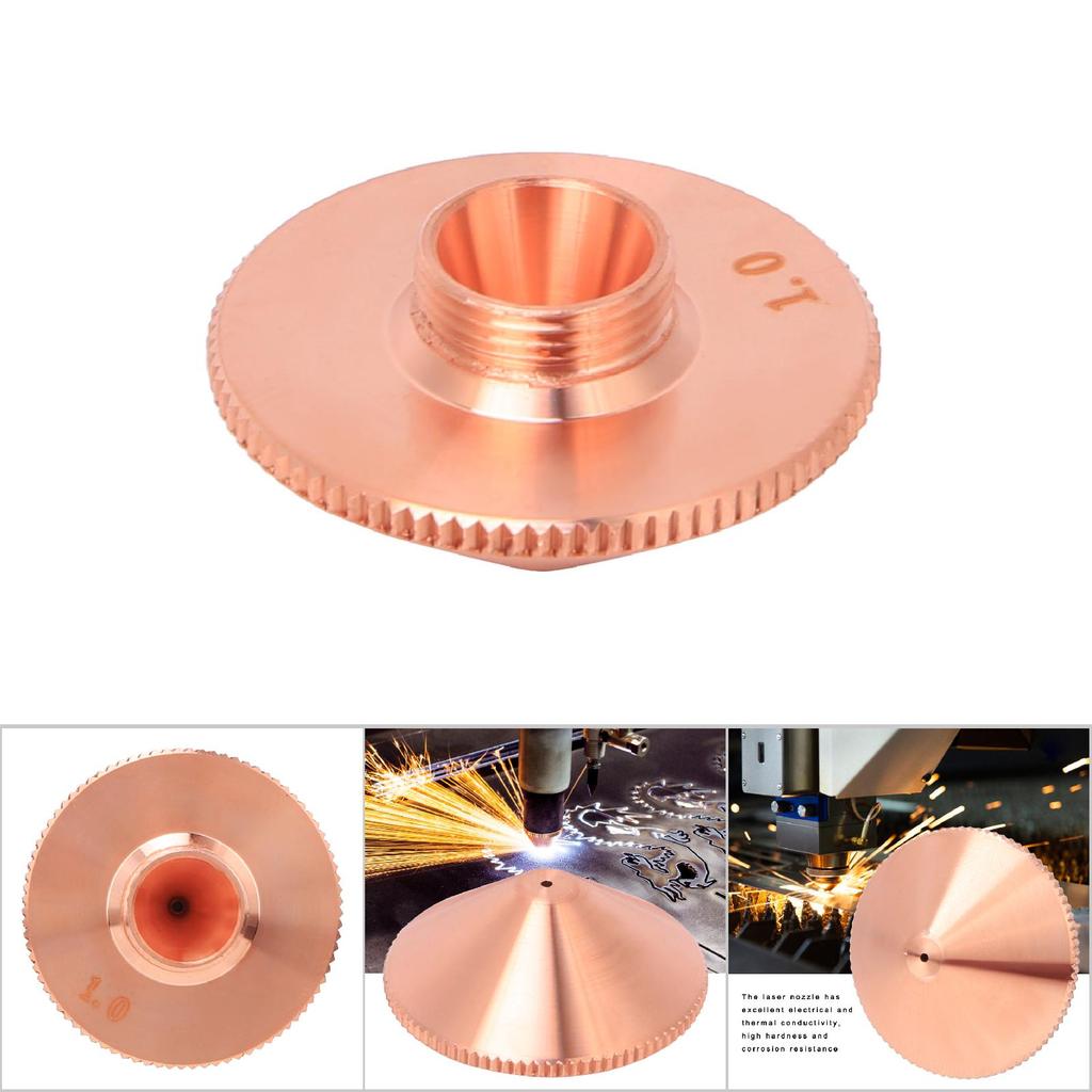 1 Stück Einlagige Laserdüse Messing für CO2 Faserlaserschneidmaschine 0.81.01.21.41.5mm1.0mm