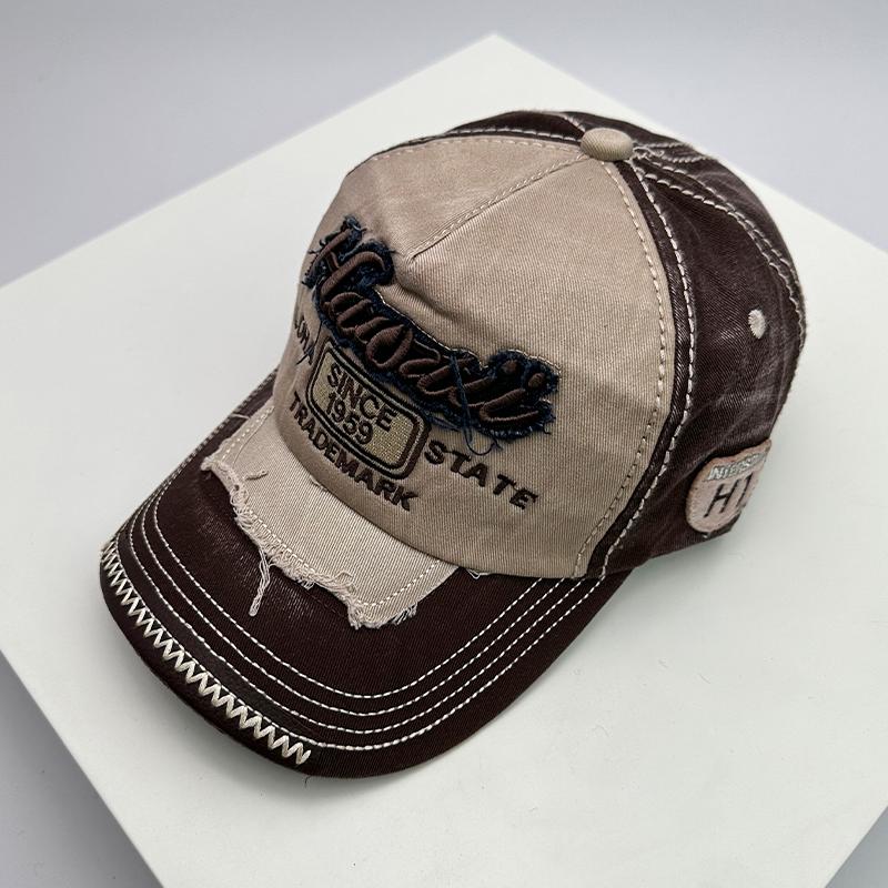 

Korean Vintage Washing Men Women Baseball Hats Cotton Snapback Caps Embroidery New Versatile Fashion Letter Leisure Distress 52-60cm