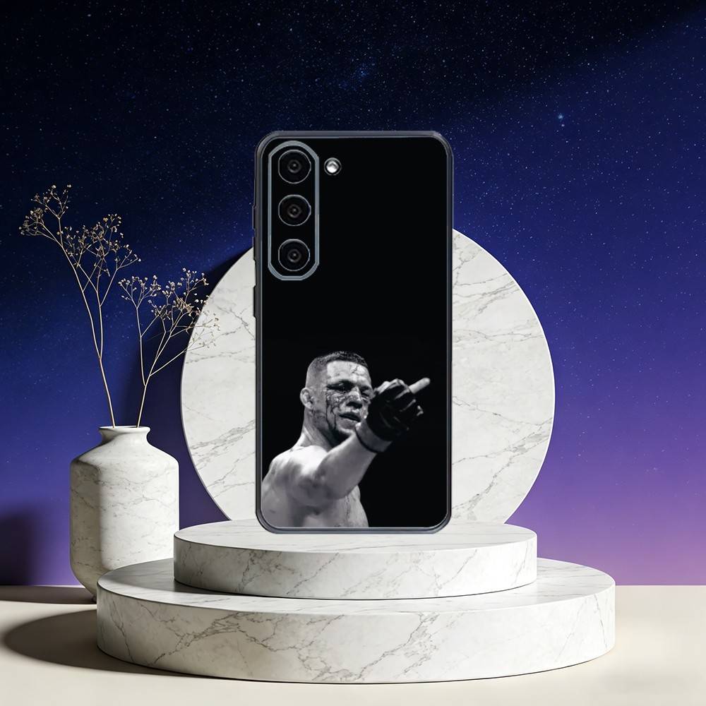 

Чехол для телефона с изображением Нейта Диаса (бокс) для Samsung Galaxy A73, A72, A71, A70, A53, A52, A51, Другие, Мягкий черный чехол Samsung a52