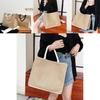 Retro Large Cotton Linen Tote Bag Minimalist Design Ideal For Shopping And Casual Use