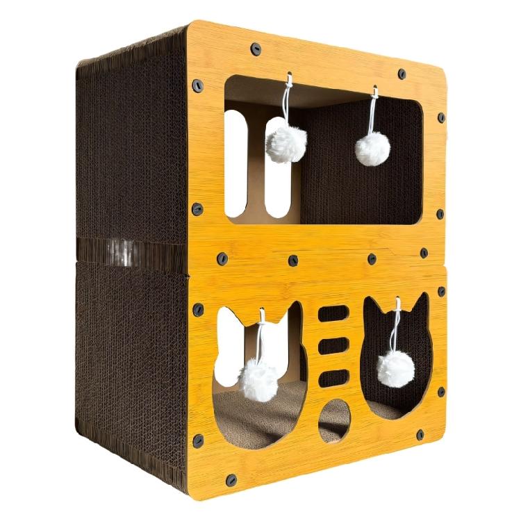 

Durable Corrugated Scratching Post With ABS Frame Ideal For Active Animals That Love Climbing 1