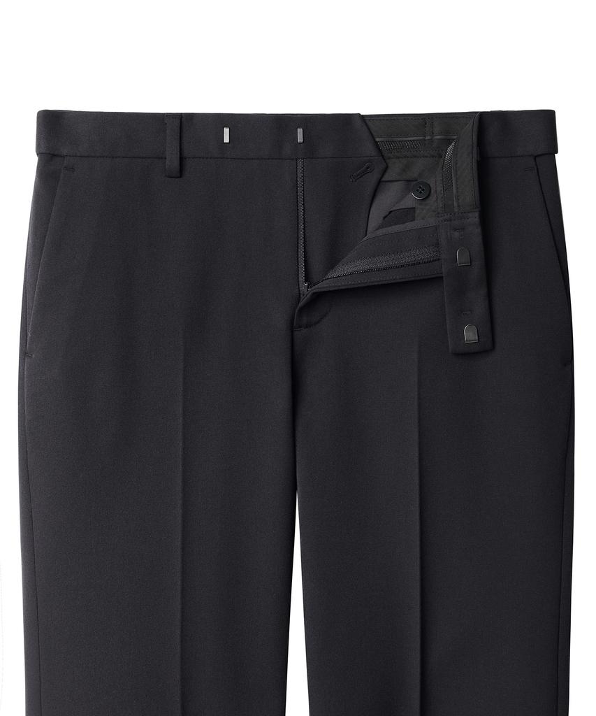 MUSINSA STANDARD Heavyweight Fleece-Lined Tapered Hidden Elastic Waist Length Slacks [Dark Gray]