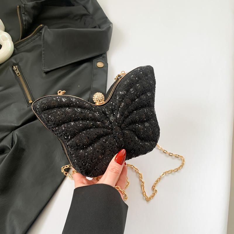 2025 New Fashion Trend Fashion Fashion Dinner Bag Femininity Box Messenger Bag Butterfly Bag Chain Bag