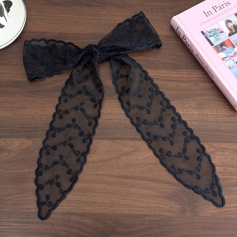 Sweet Versatile Narrow Long Scarf Solid Color Headbands For Women Girls  Floral Lace Scarf Long Ribbon Scarf Gifts