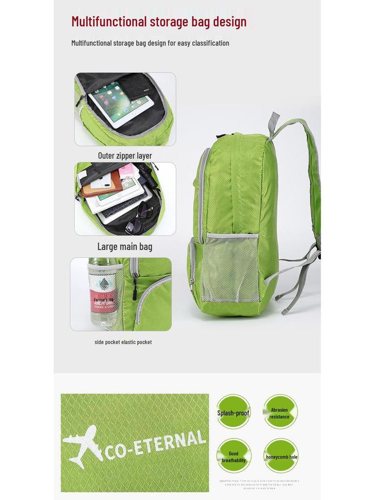Ultralight Waterproof Foldable Backpack - Travel & Hiking Shoulder Bag for Men & Women