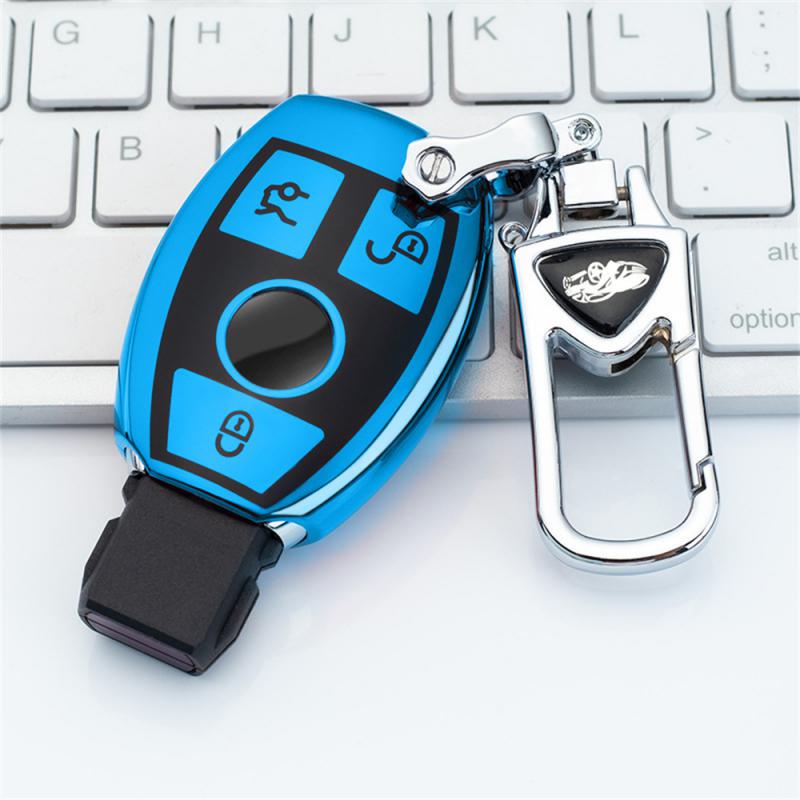 Měkké TPU Pouzdro na klíč od auta Dálkový ovladač Fob Pro Mercedes Bnez CLA GLC GLA GLK W203 W210 W211 W204 W176 Třída A B C R AMG Příslušenství