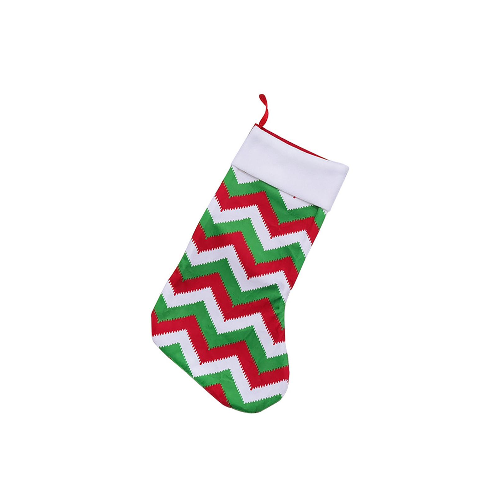 

Christmas Socks Velvet Printed Christmas Socks Gift Bag Fireplace Decoration Christmas Decorations One Size