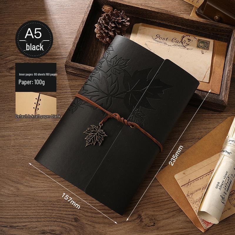 Draagbaar Kraftpapier Reisaanmeldboek: Losbladig DIY Dagboek Notitieboek