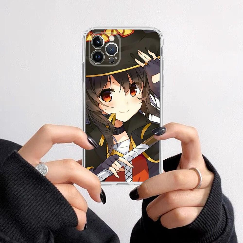 Megumin Phone Case for iPhone 16 15 8 7 6 6S Plus X SE XR XS 14 11 12 13 Mini Pro Max Mobile Case