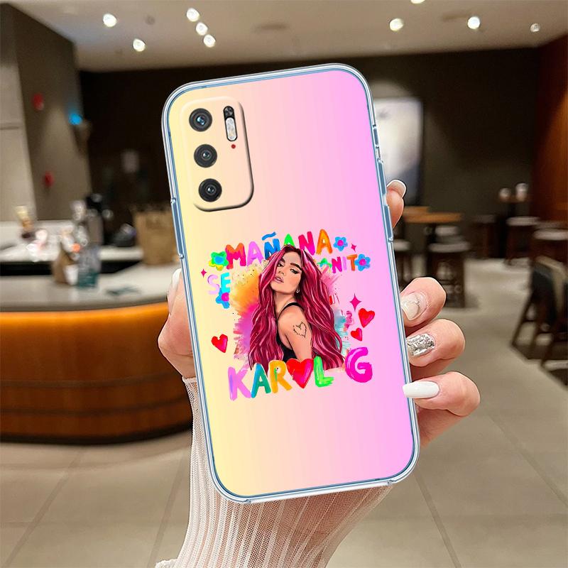 

RE43 Karol G Transparent Phone Case for Samsung Galaxy A04 A04S A14 A23 A34 A54 M23 M33 M52 M53 Galaxy M53