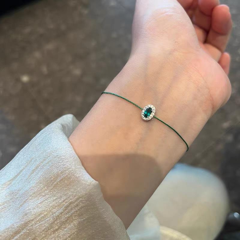 Women's Gemstone Woven Rope Bracelet Multi-color Choice Simple Dainty Waterproof Jewelry for Travel Gift
