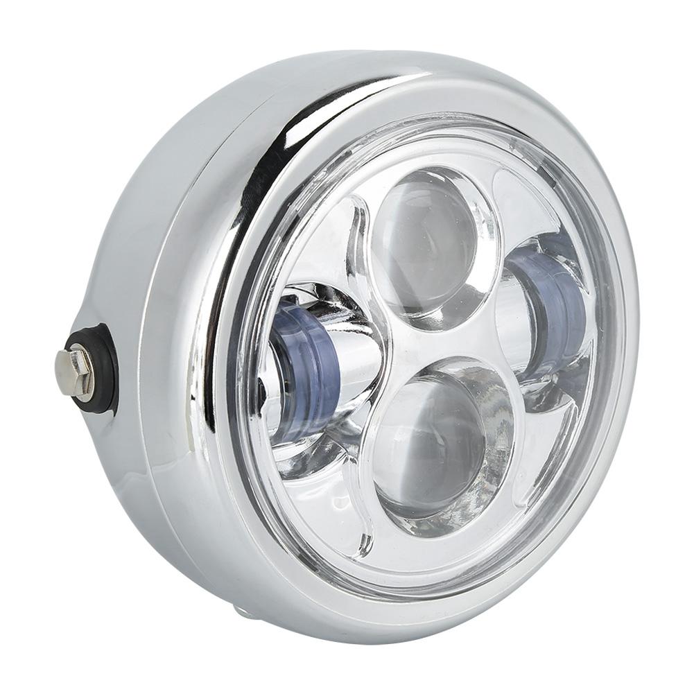 Motorcycle Round Headlight Retro Style Head Lamp Modification Fits for CG125 GN125 Electroargenture