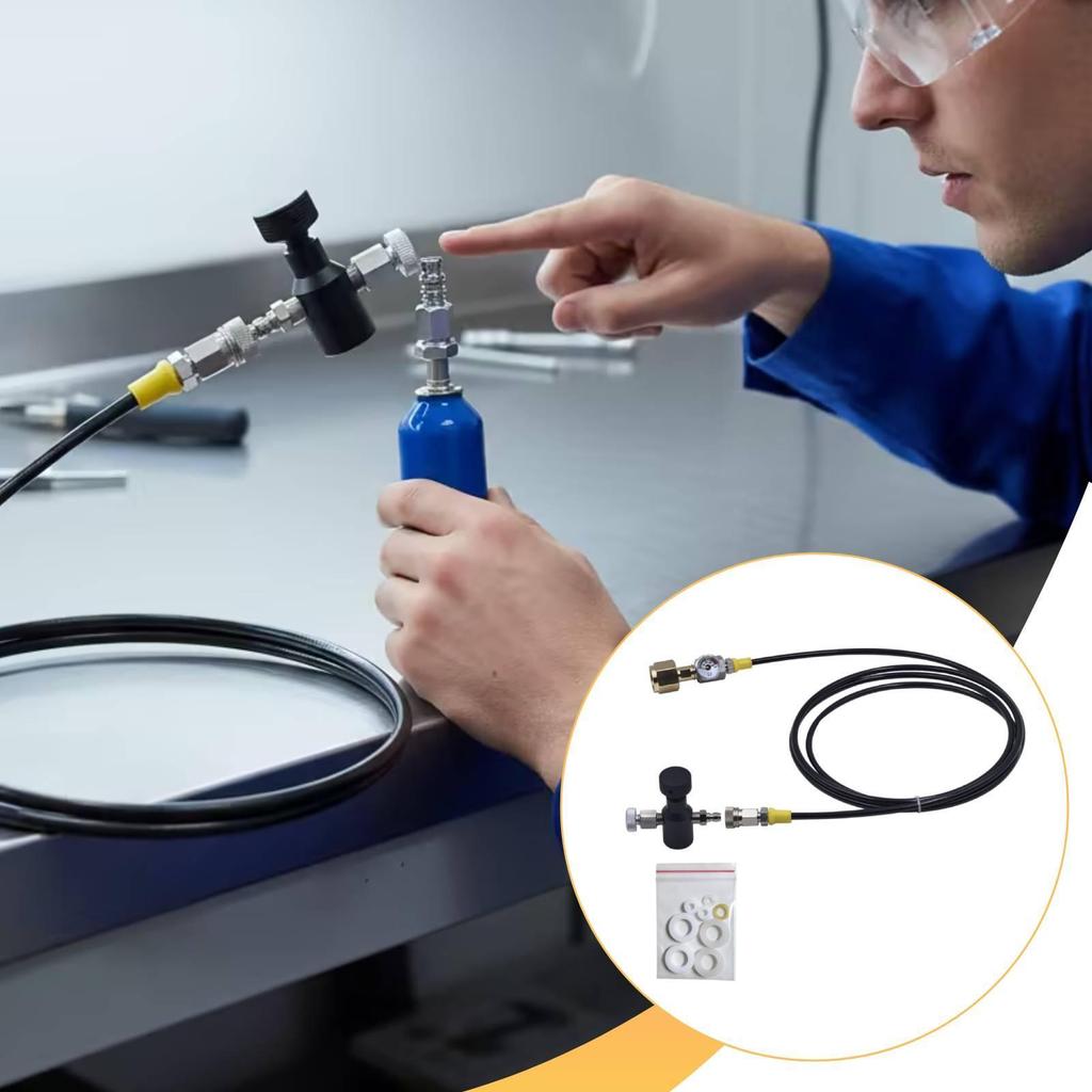 Carbonator Refill Adapter Connector Kit Accessory Professional 40Inches Hose Style A