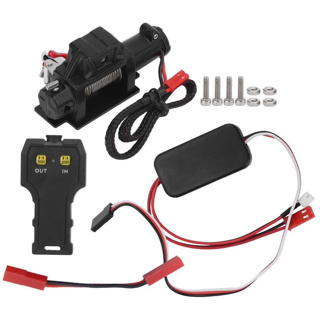 Automatic Winch with Handheld Remote Controler Single Motor Universal Winch for RC Car