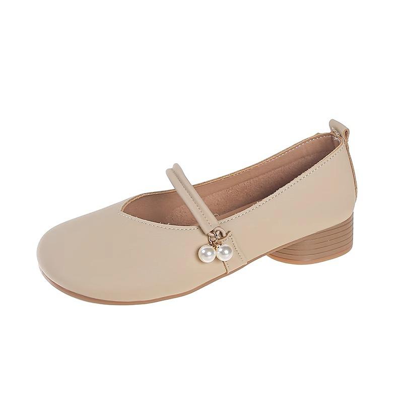 French temperament single shoes women 2025 spring new gentle lady versatile wind Doudou shoes with skirt low heel ladyshoes