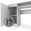 White Computer Desk 90 CM With 2 Shelves School Gaming Furniture