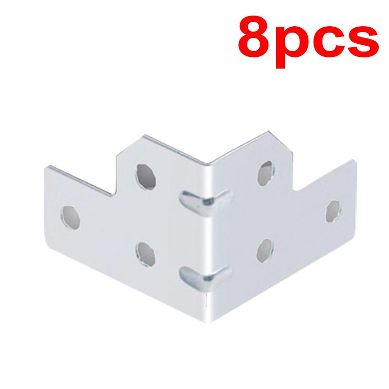Flight Case Corner Brackets 4/8Pcs L Angle Codes, 6 Hole Right Angle Protector Aluminum Case Hardware Tour Box Reinforcement Kit
