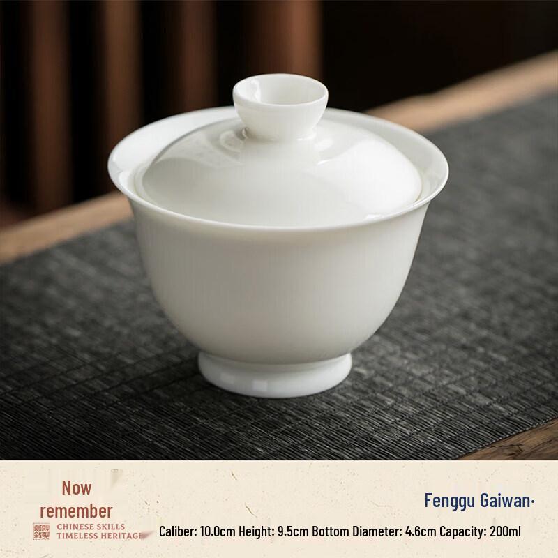 Dehua White Porcelain Gaiwan Tea Set