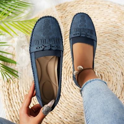 Fashion Trend Women Flats Shoes Casual Round Toe Flat Sneakers Women 2025 New Slip On Loafers Breathable Shallow Comfort Shoes Ladies
