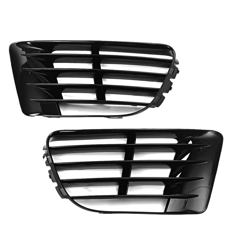 2pcs Car Front Fog Light Grille Lower Bumper Grill Cover Trim For VW For Golf MK6 R 2009-2013 5K0853665E 5K0853666E Glossy Black