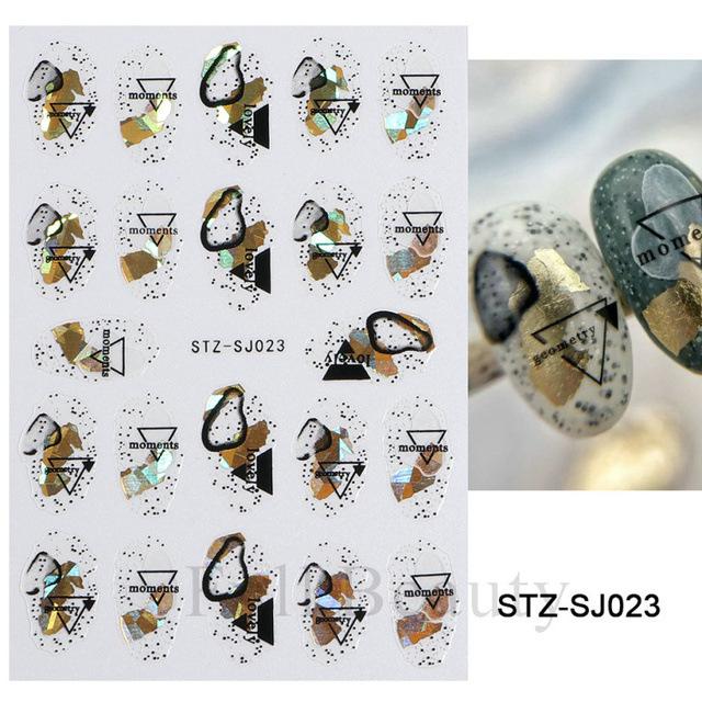 

Новые наклейки для ногтей с изображением цветочных линий, клейкие наклейки для ногтей, наклейки для ногтей HMM