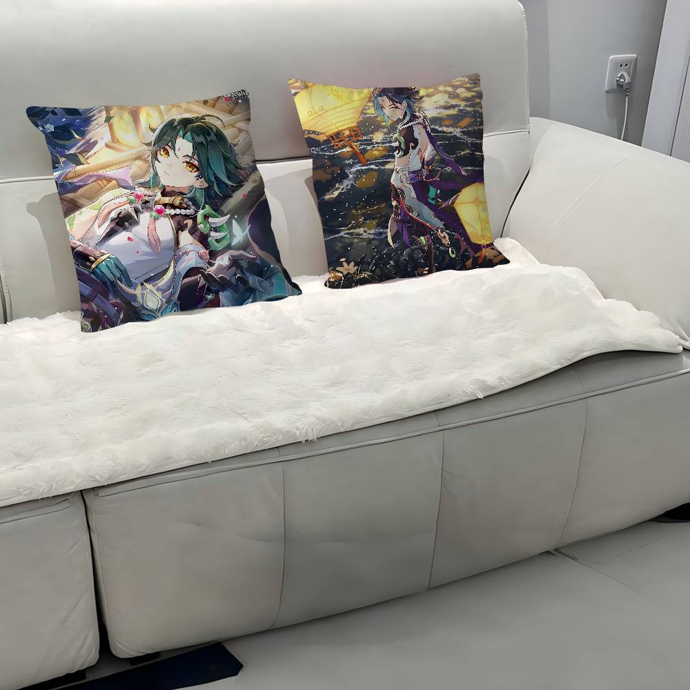 Genshin Impact Xiao Pillow Case Removable Washable Cushion Cover – All-Season Soft Linen