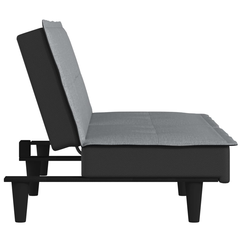 Sofa Bed Light Grey Fabric