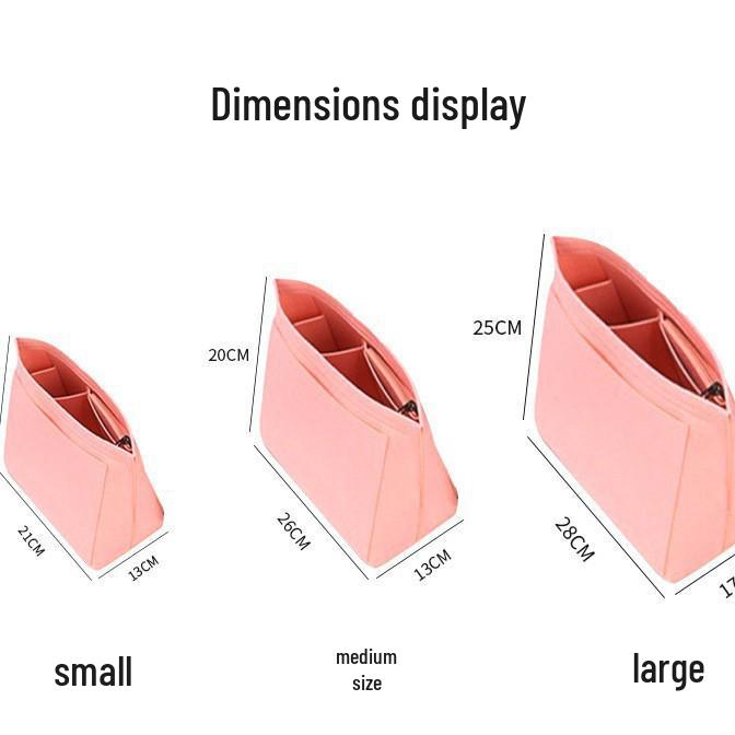 Large Capacity Felt Dumpling-Shaped Cosmetic Organizer Bag