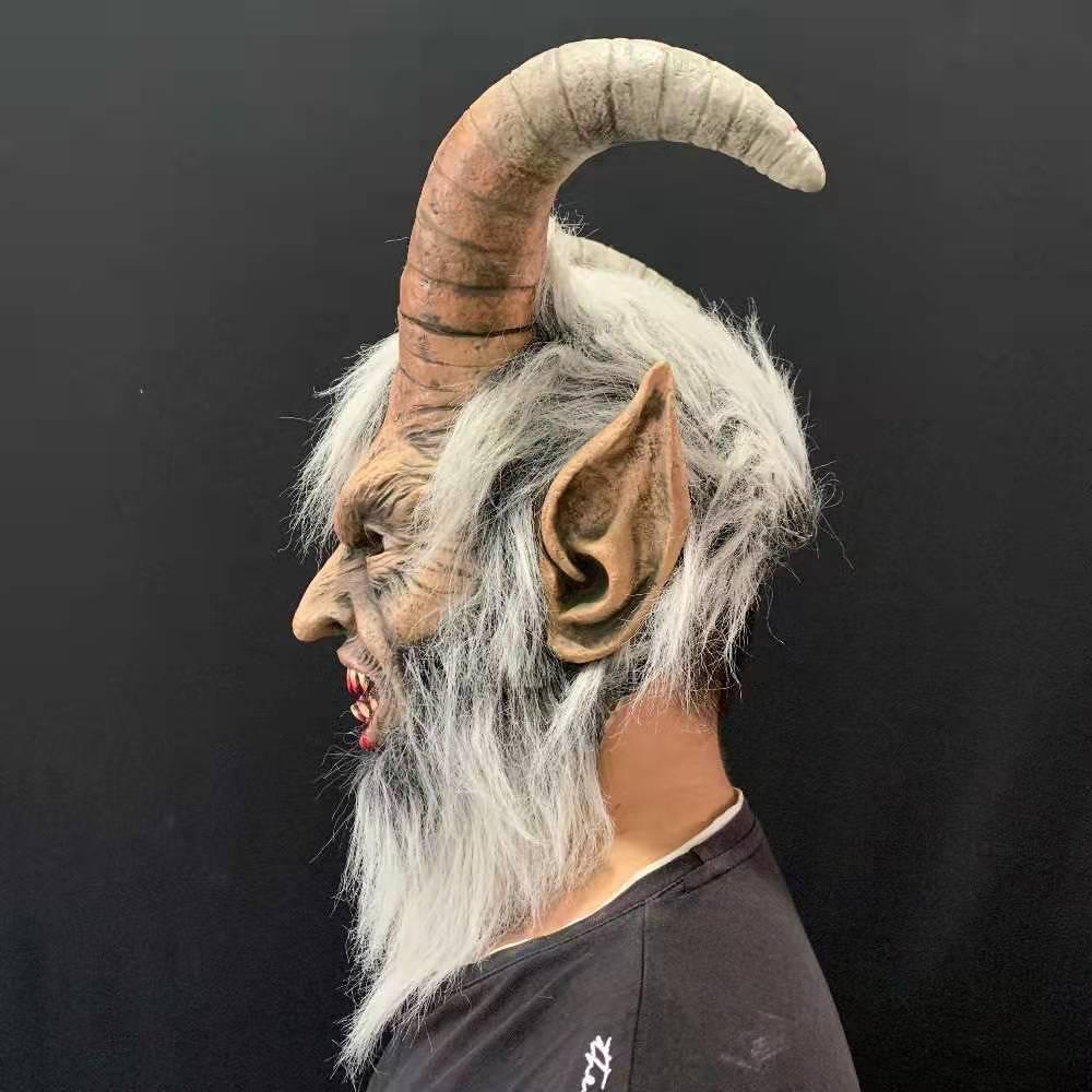 Maschera in Lattice di Lucifero - Volto Umano Horror Cosplay, Copricapo per Costume di Halloween
