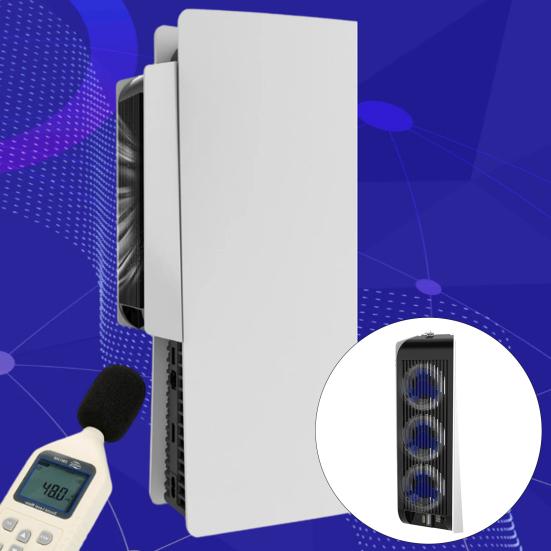 

Охлаждающий вентилятор USB 3.0 Интерфейс Тихая система охлаждения Регулируемый вспомогательный охладитель для рассеивания тепла для PS5 чёрный